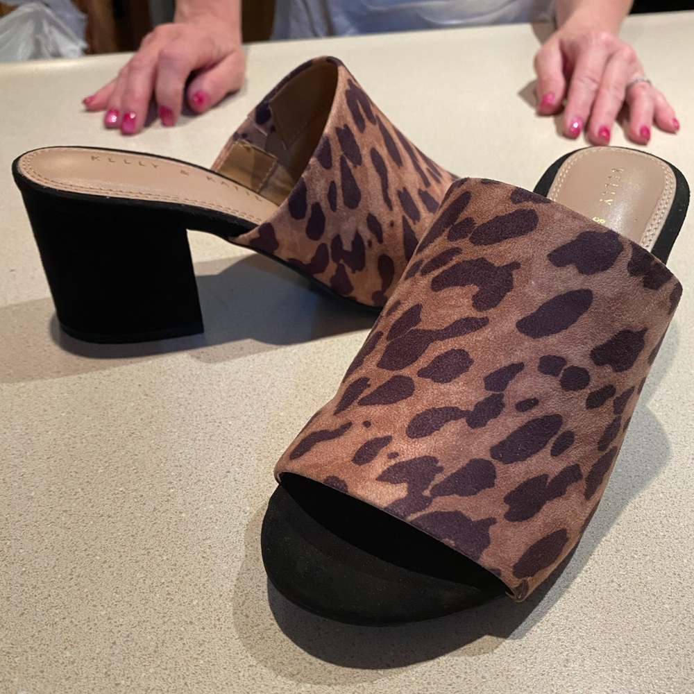 Cheetah block heels